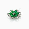 Emerald and Diamond Flower Pendant